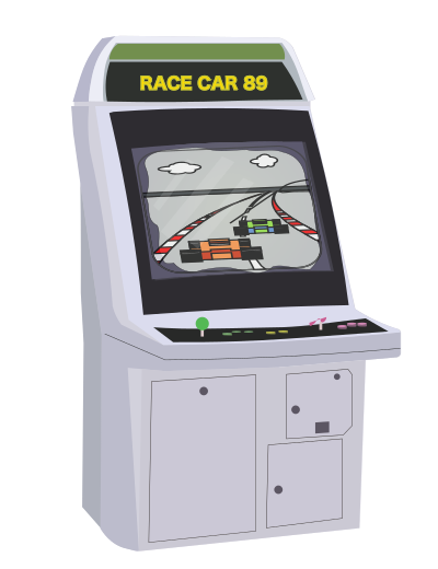 Turned On Arcade Game clipart