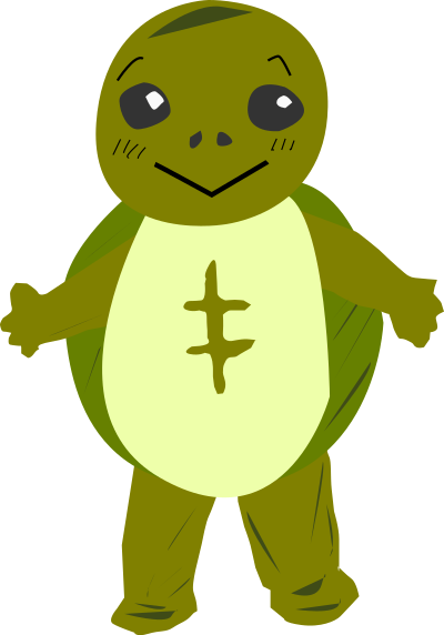 Turtle character clipart