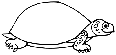 Turtle side outline clipart