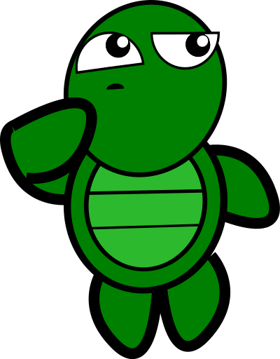 Turtle-Thinking clipart