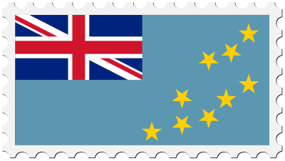 Tuvalu flag stamp clipart