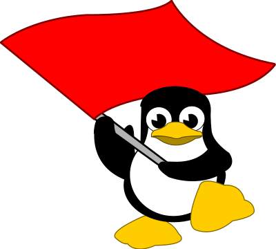 Tux bandera clipart