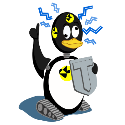 Tux crash tester clipart