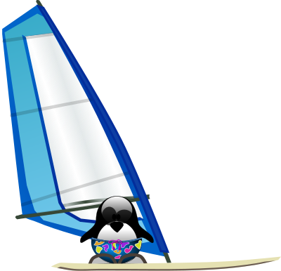 Tux Sailing clipart