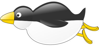Tux Swims clipart