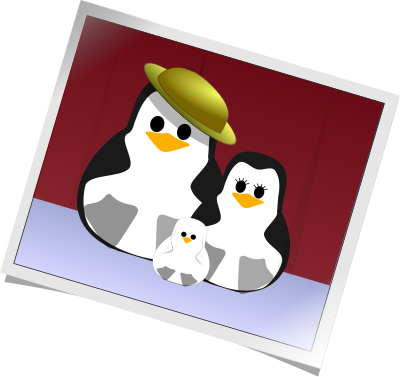 Tux's family clipart
