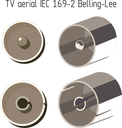 TV connectors by Rones clipart