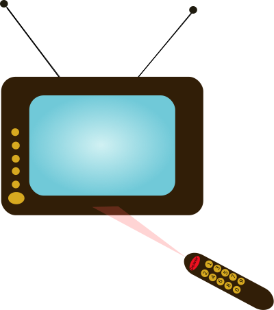 TV with Remote clipart