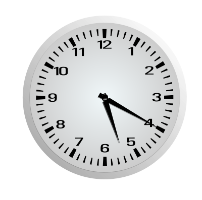 Twenty Minutes After Five - 5:20 clipart