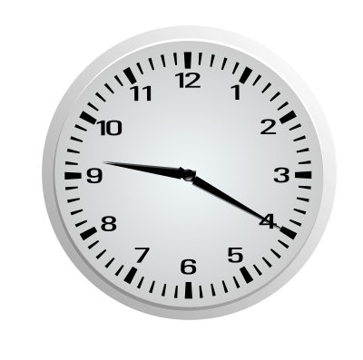 Twenty Minutes After Nine - 9:20 clipart