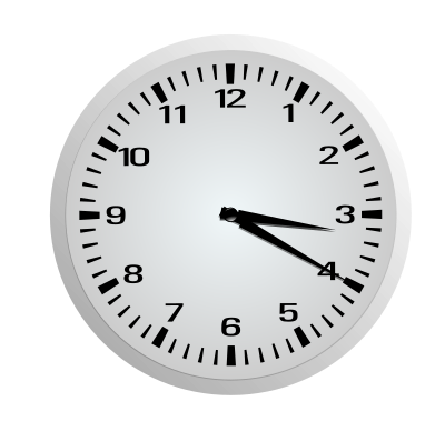 Twenty Minutes After Three - 3:20 clipart
