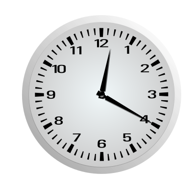 Twenty Minutes After Twelve - 12:20 clipart