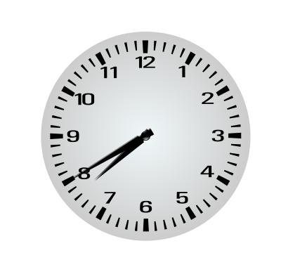 Twenty Minutes Before Eight - 7:40 clipart