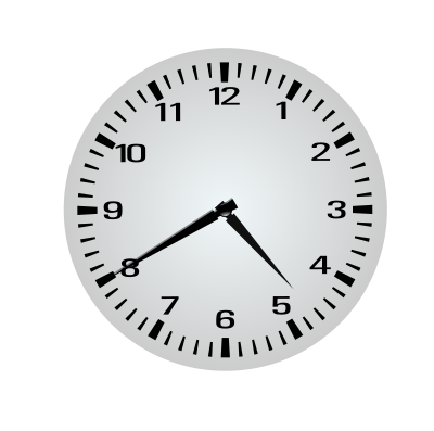Twenty Minutes Before Five - 4:40 clipart