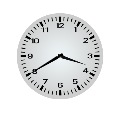 Twenty Minutes Before Four - 3:40 clipart