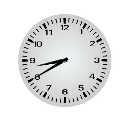 Twenty Minutes Before Nine - 8:40 clipart