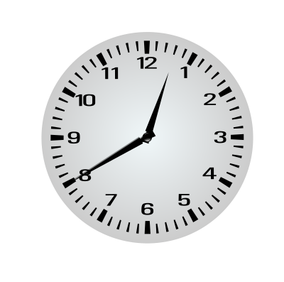 Twenty Minutes Before One - 12:40 clipart