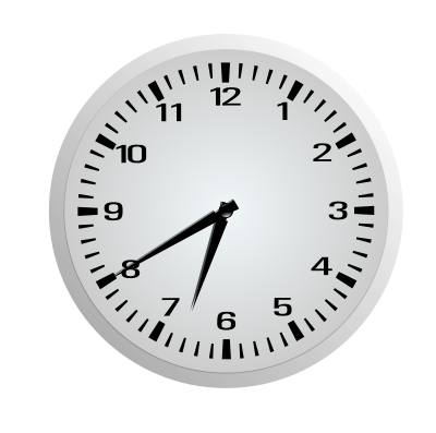 Twenty Minutes Before Seven - 6:40 clipart