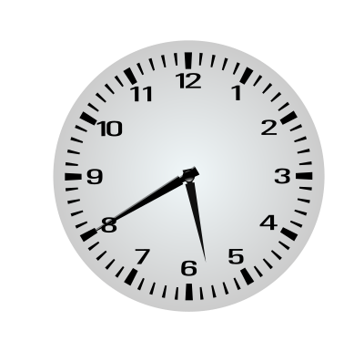 Twenty Minutes Before Six - 5:40 clipart