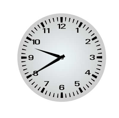 Twenty Minutes Before Ten - 9:40 clipart