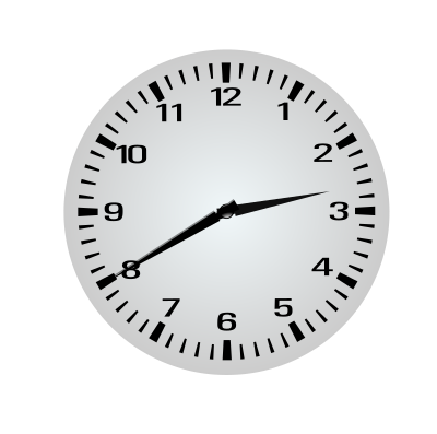 Twenty Minutes Before Three - 2:40 clipart