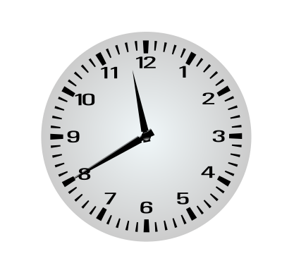 Twenty Minutes Before Twelve - 11:40 clipart