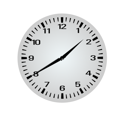 Twenty Minutes Before Two - 1:40 clipart