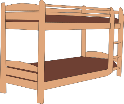 Twin bunk beds clipart