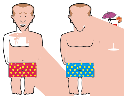 Twins In Bathing Shorts clipart