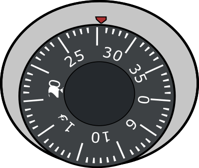 Twist Combination Lock clipart