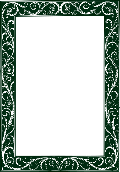 Twisted Vines Frame - Green clipart