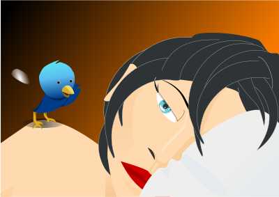 Twitter in the ear clipart