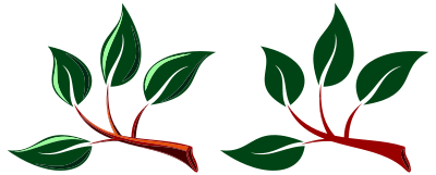 Two Branches With Leaves clipart