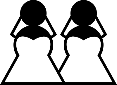 Two Brides Sign clipart