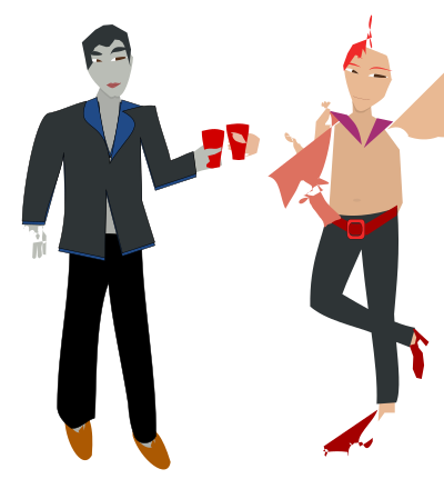 Two Cheers at a Party clipart