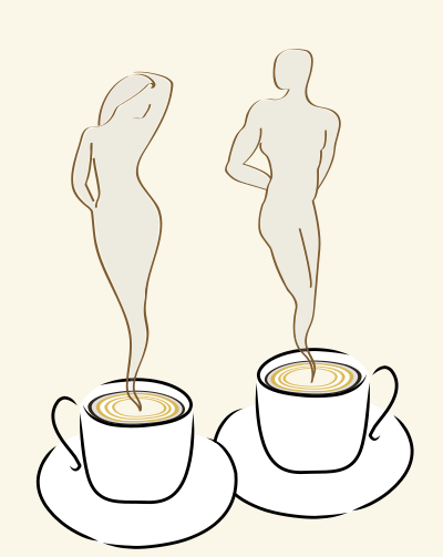 Two coffee cream clipart