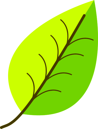 Two colour leaf vectorized clipart