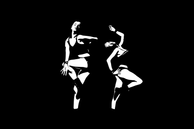 Two dancers clipart