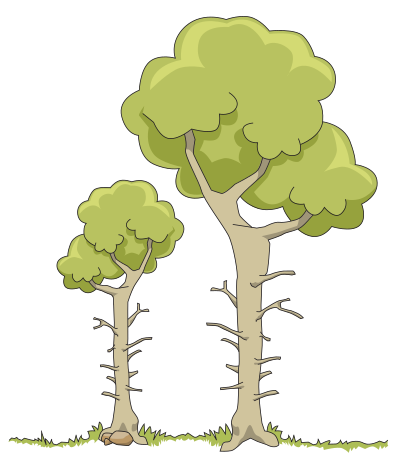 Two dead trees clipart