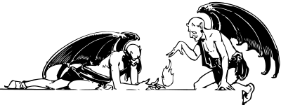 Two devils clipart