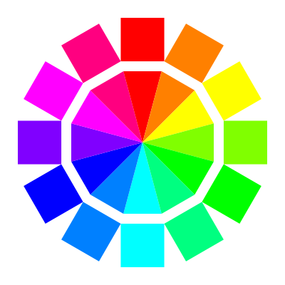 Two dodecagons clipart
