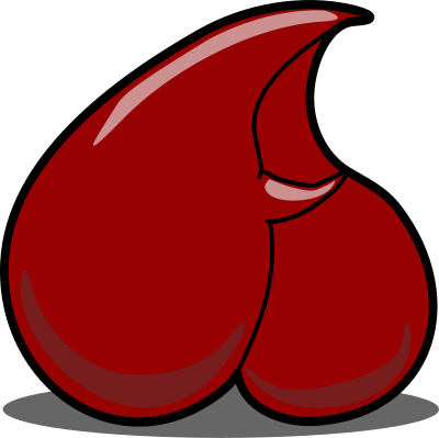 Two drops of blood in love clipart