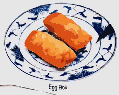 Two Egg Rolls clipart