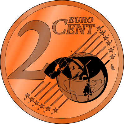 Two euro cent clipart