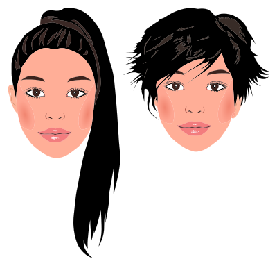 Two Female Portraits clipart