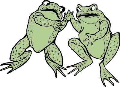 Two frogs clipart