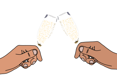 Two Hands Cheers clipart