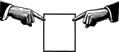 Two Hands Point Frame clipart