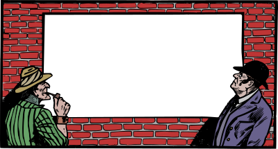 Two Men and a Wall - Colour Remix clipart