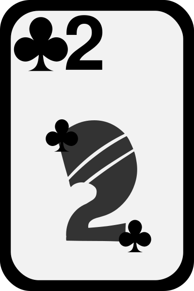 Two of Clubs clipart